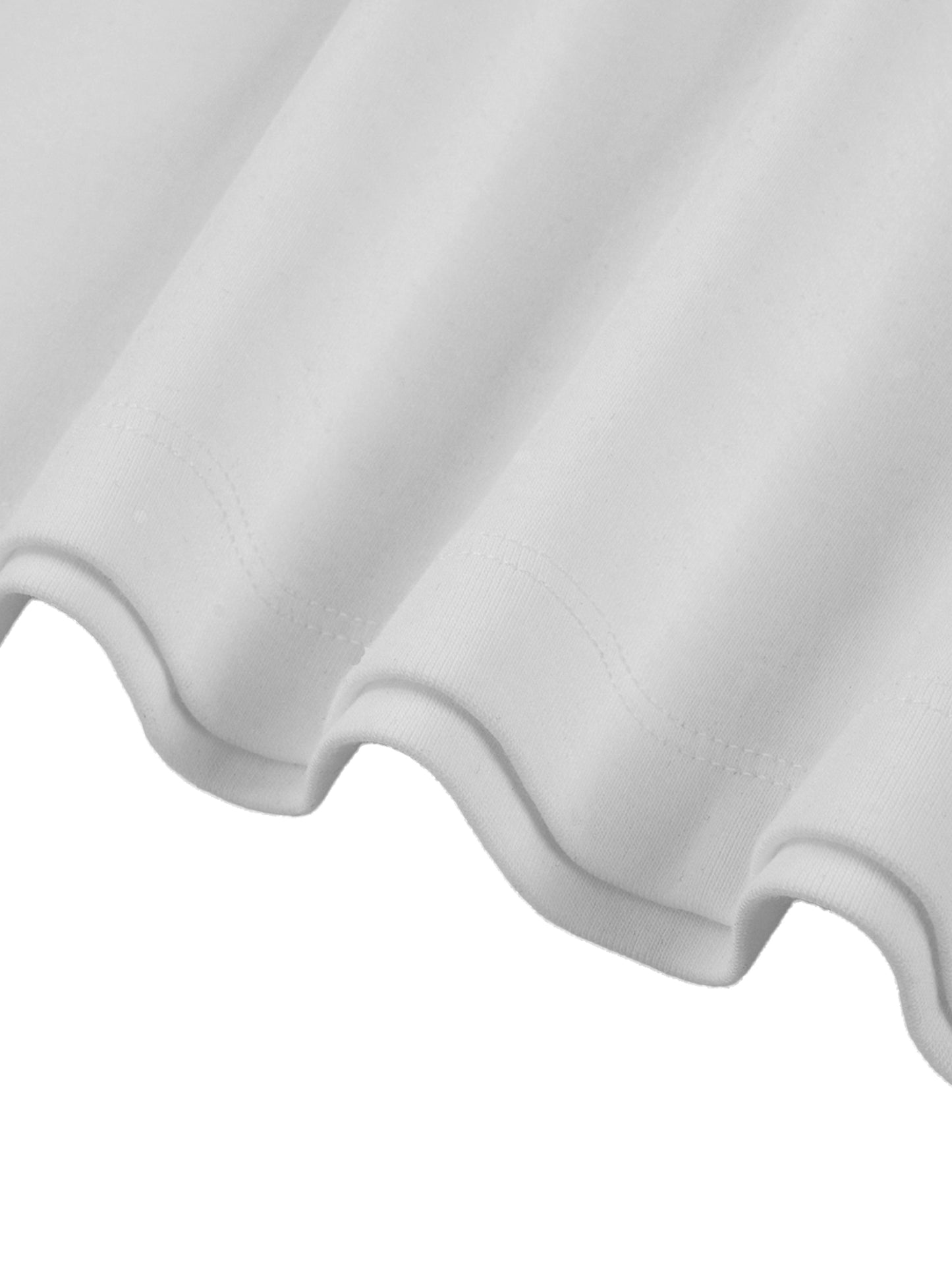 Contrast Edge Ribbed Crewneck T-Shirt