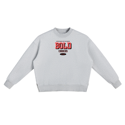 Fleece Side Slit Crewneck Sweatshirt