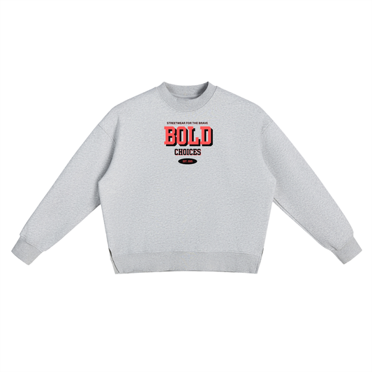 Fleece Side Slit Crewneck Sweatshirt