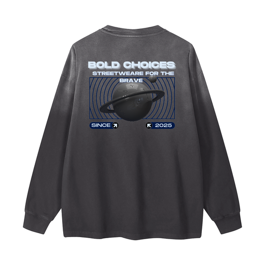 Gradient Washed Long Sleeve T-Shirt