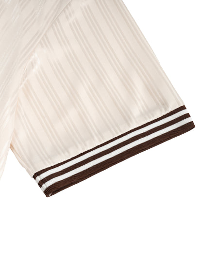 Contrast Stripes Polo Collar T-Shirt